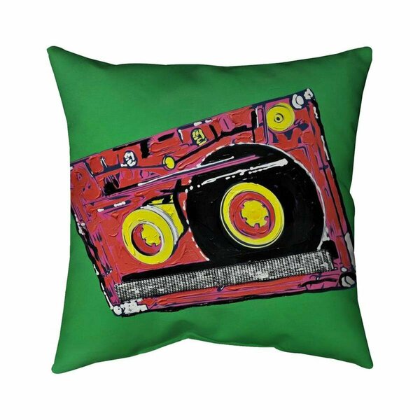 Begin Home Decor 26 x 26 in. Tape Player-Double Sided Print Indoor Pillow 5541-2626-MU5